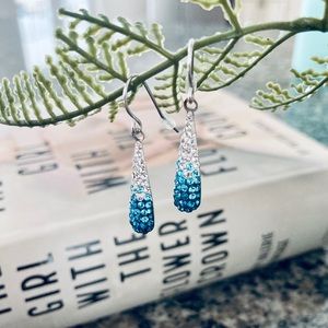 Shimmer in the Sky Sterling Dangle Earrings